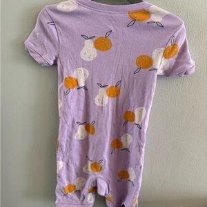 Tea Collection Lavender Fruit-Print One-Piece Romper PJs